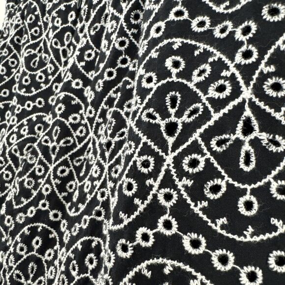 Express Formal Romper Overalls Black White Geometric Lined V Neck Women's Size S - Picture 14 of 16